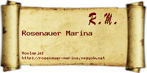 Rosenauer Marina névjegykártya